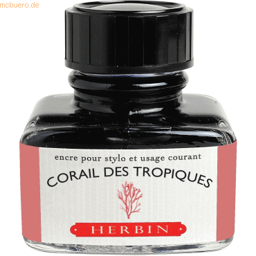 4 x Herbin Füllertinte 30ml corail tropique von Herbin