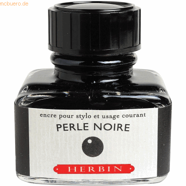 4 x Herbin Füllertinte 30ml schwarz von Herbin