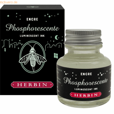 4 x Herbin Füllertinte phosphoreszierend 30ml von Herbin