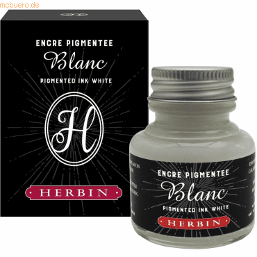 4 x Herbin Kalligraphie-Tinte 30ml deckend weiß 4 x Herbin Kalligraphie-Tinte 30ml deckend weiß von Herbin