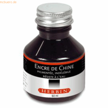 4 x Herbin Zeichentusche 50 ml schwarz 4 x Herbin Zeichentusche 50 ml schwarz von Herbin