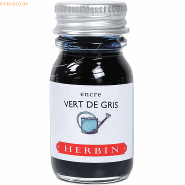 6 x Herbin Füllertinte 10ml vert de gris von Herbin