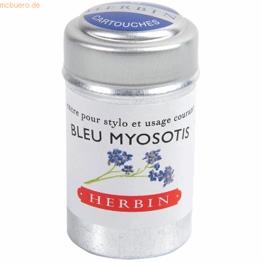 6 x Herbin Tintenpatronen VE=Dose mit 6 Stück blau Vergissmeinnicht 6 x Herbin Tintenpatronen VE=Dose mit 6 Stück blau Vergissmeinnicht von Herbin
