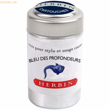 6 x Herbin Tintenpatronen VE=Dose mit 6 Stück bleu profondeurs 6 x Herbin Tintenpatronen VE=Dose mit 6 Stück bleu profondeurs von Herbin