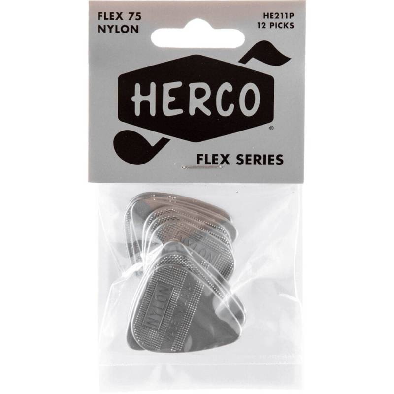 Herco HE211P Flex 75 Nylon Flat Picks (Pack of 12) von Herco