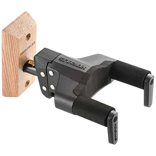 HERCULES Stands GSP38WB PLUS AGS Guitar Wall Hanger with Wood Base von Hercules