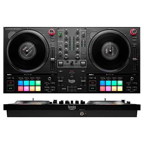 Hercules DJControl Inpulse T7 Motorbetriebener 2-Deck-DJ-Controller in Schwarz von Hercules