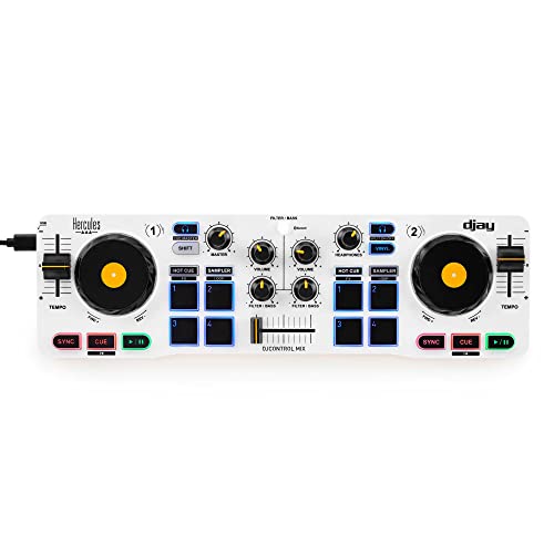 Hercules DJControl Mix - Drahtloser Bluetooth-DJ-Controller für Smartphones - djay App - 2 Decks von Hercules