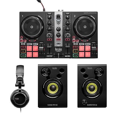 Hercules DJLearning Kit MK2 - Komplettes DJ-Bundle mit DJControl Inpulse 200 MK2, DJMonitor 32 Studiomonitoren und HDP DJ45 Kopfhörern Hercules DJLearning Kit MK2 - Komplettes DJ-Bundle mit DJControl Inpulse 200 MK2, DJMonitor 32 Studiomonitoren und HDP DJ45 Kopfhörern von Hercules