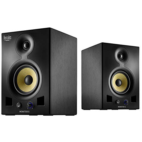 Hercules Monitor 5 - Paar aktive Bi-amplified Monitor Lautsprecher 2 x 80 Watt von Hercules