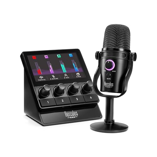 Hercules Stream Starter Kit – Audio-Set zum Streamen mit Stream 100 Controller, HUD-600 USB-Mikrofon & 3 Monate Voicemod Pro Hercules Stream Starter Kit – Audio-Set zum Streamen mit Stream 100 Controller, HUD-600 USB-Mikrofon & 3 Monate Voicemod Pro von Hercules