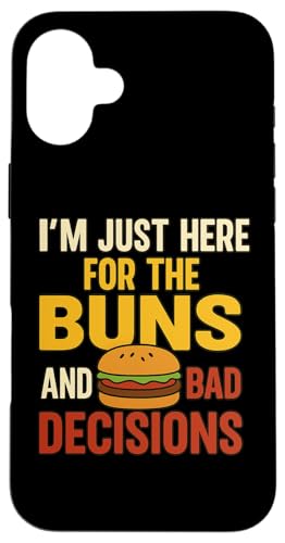 Lustiges Burger-Grill-Zitat Tee für Freunde Cousins Grillparty Hülle für iPhone 16 Plus Lustiges Burger-Grill-Zitat Tee für Freunde Cousins Grillparty Hülle für iPhone 16 Plus von Here for Buns Funny Burger BBQ Cookout Humor Tee