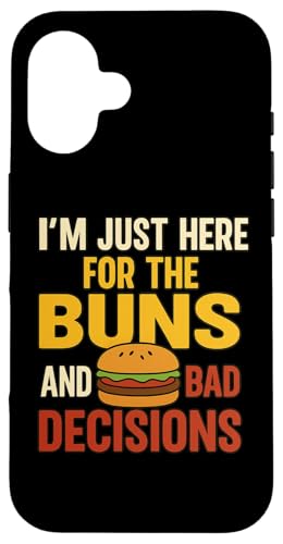 Lustiges Burger-Grill-Zitat Tee für Freunde Cousins Grillparty Hülle für iPhone 16 Lustiges Burger-Grill-Zitat Tee für Freunde Cousins Grillparty Hülle für iPhone 16 von Here for Buns Funny Burger BBQ Cookout Humor Tee