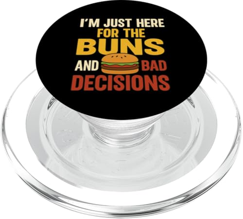 Lustiges Burger-Grill-Zitat Tee für Freunde Cousins Grillparty PopSockets PopGrip für MagSafe Lustiges Burger-Grill-Zitat Tee für Freunde Cousins Grillparty PopSockets PopGrip für MagSafe von Here for Buns Funny Burger BBQ Cookout Humor Tee