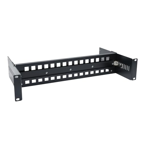 Hereta 19 Zoll justierbare Rack-Berg-DIN-Schienen-Halterung für Medienkonverter Ethernet-Schalter-industrieller PoE-Schalter mit Licht und hochfestem Aluminiumlegierungsmaterial von Hereta