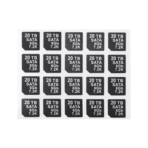 Heretom 20 PC DXD9H X7K8W Festplatten-Einschub Haftetiketten, Kompatibel mit DELL G14 Server HDD Tray Caddy (SATA 6GB 7.2K, 20TB) von Heretom