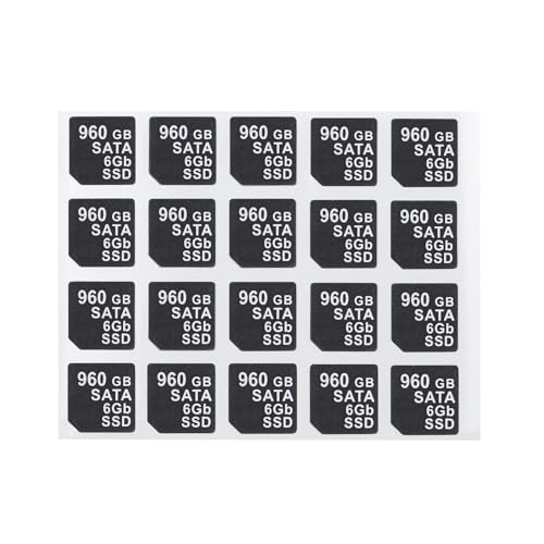 Heretom 20 PC DXD9H X7K8W Festplatten-Einschub Haftetiketten, Kompatibel mit DELL G14 Server HDD Tray Caddy (SATA 6GB SSD, 960GB) von Heretom