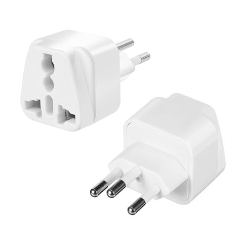 UK auf Schweizer Stecker-Adapter, 2 Stück, Universal-Reiseadapter für die Schweiz, europäischer Steckeradapter (2 Stück, weiß) UK auf Schweizer Stecker-Adapter, 2 Stück, Universal-Reiseadapter für die Schweiz, europäischer Steckeradapter (2 Stück, weiß) von Herfair