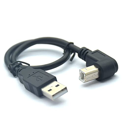 Herfair USB zu Drucker Kabel USB 2.0 A Stecker auf B 90° 480Mbit/s High Speed Adapter Kabel/Wireless Adapter Verlängerungskabel (nach oben) 1,5m von Herfair