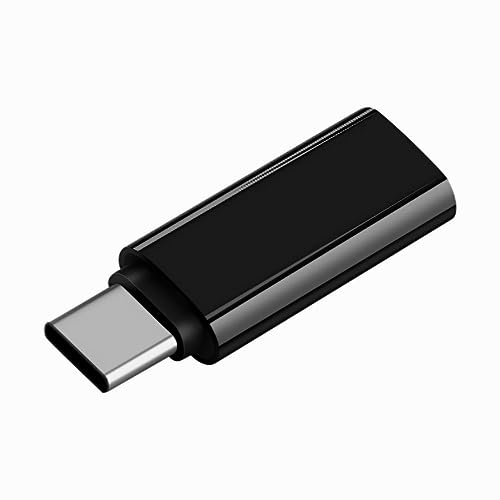 USB C auf 3,5 mm Klinkenstecker, Aux auf USB C Kopfhöreradapter Typ C Audio Adapter Kopfhörer Headjack Dongle kompatibel schwarz 1 Stück von Herfair