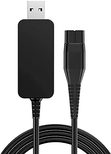 USB-Ladekabel für Rasierer HQ8505, kompatibel mit Philips 1100, 2100, 3000, 3100, 3500, 4100, 4500, 5100, 5550, 5570, 5700, 6100, 7500, 8900, 9300 9700 Series Elektrorasierer (4,3 V) von Herfair