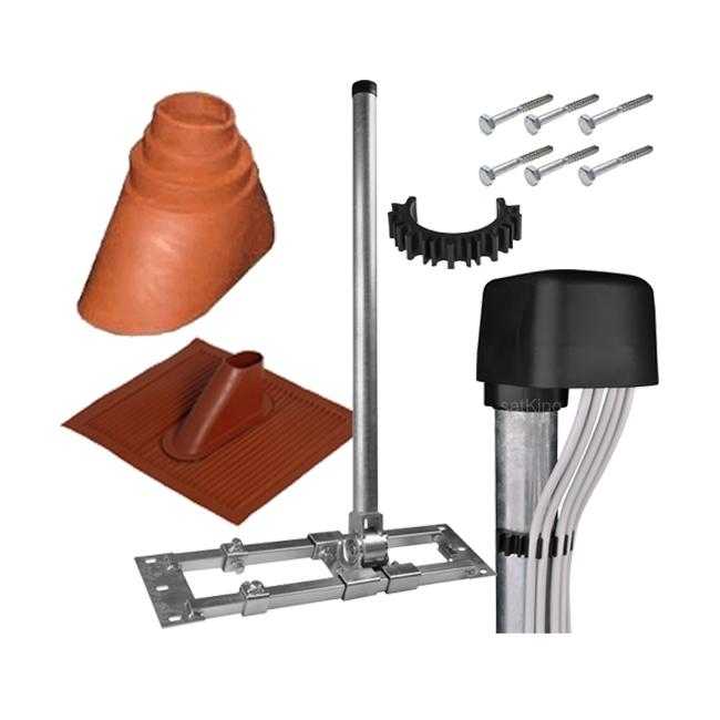 Dachsparrenhalter Herkules 48/900 Kappe Pfanne Tülle Set Rot von Herkules