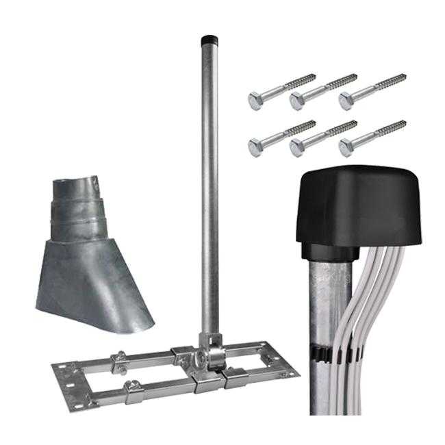 Dachsparrenhalter Herkules 48/900 Stahl Kappe Tülle Set Schwarz von Herkules