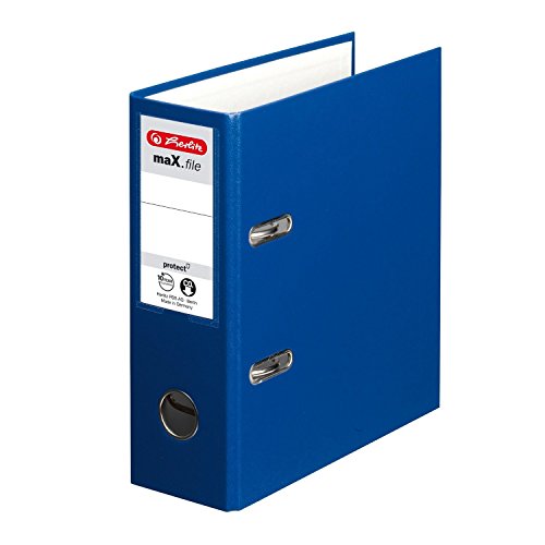 10 Herlitz 10842000 Ordner maX.file protect, A5 hoch, Farbe blau, FSC Mixed von Herlitz