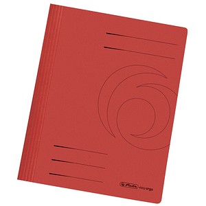 10 herlitz Schnellhefter Karton rot DIN A4 von Herlitz