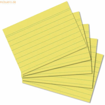 10 x Herlitz Karteikarten A8 liniert gelb VE=100 Stück 10 x Herlitz Karteikarten A8 liniert gelb VE=100 Stück von Herlitz