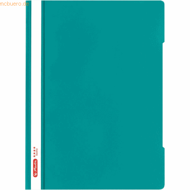 10 x Herlitz Schnellhefter A4 PP 'Quality' Caribbean Turquoise von Herlitz