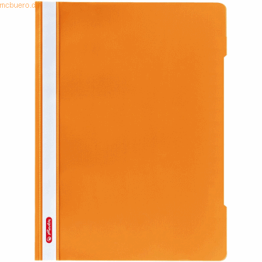 10 x Herlitz Sichthefter PP A4 Quality orange von Herlitz