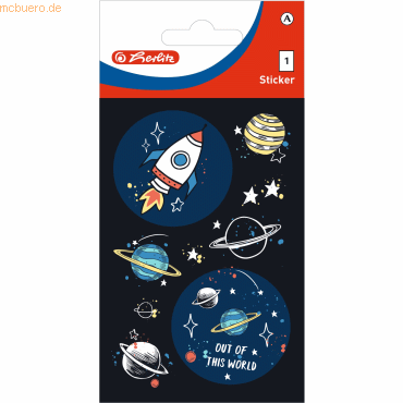 10 x Herlitz Sticker-Etikett Motiv Space 1 Blatt 10 x Herlitz Sticker-Etikett Motiv Space 1 Blatt von Herlitz