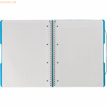 2 x Herlitz Spiralblock to go A4 80 Blatt kariert PP transparent blau 2 x Herlitz Spiralblock to go A4 80 Blatt kariert PP transparent blau von Herlitz
