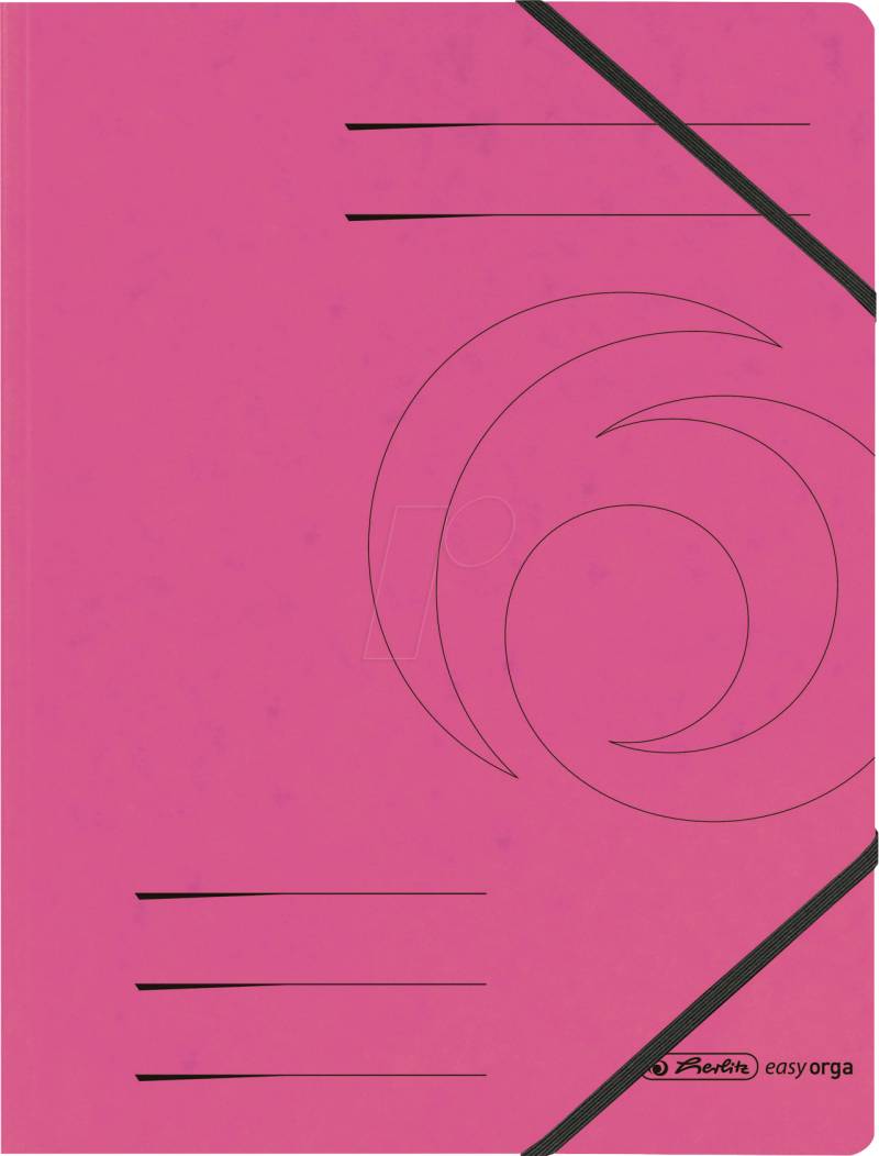 HERLITZ 11159654 - Eckspannmappe, A4, pink, 5 Stück von Herlitz