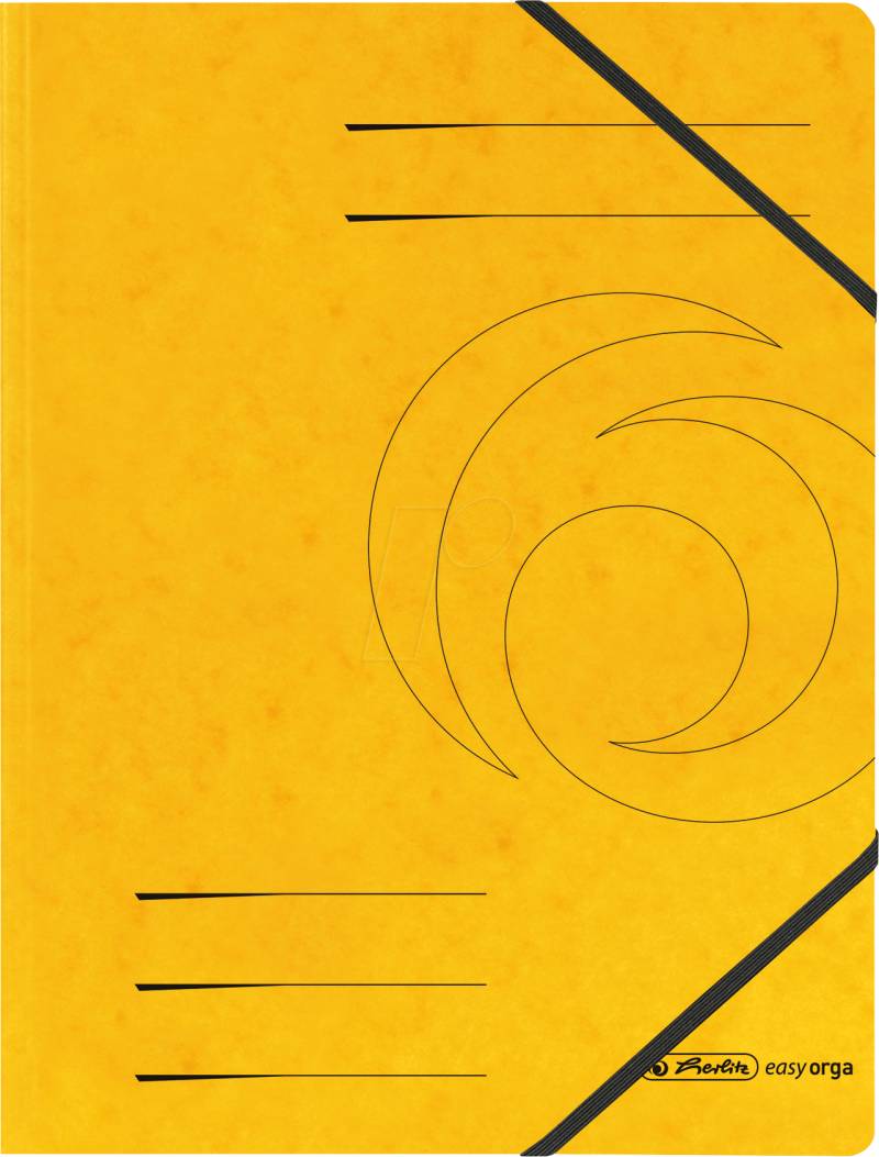 HERLITZ 11387164 - Eckspannmappe, A4, gelb, 5 Stück von Herlitz
