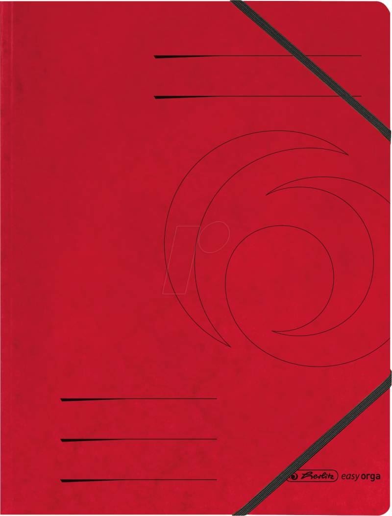HERLITZ 11387172 - Eckspannmappe, A4, rot 5 Stück von Herlitz