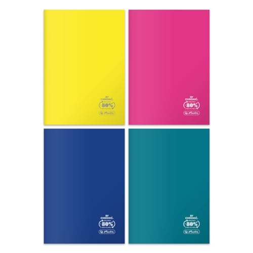 Herlitz® Schulheft B5 kariert 60 Artikelblatt | Softcover | Brulion Notizblock | für Notizen der Kalligraphie Schule für Schüler | ECO PP FSC | Universal | Farbe wählbar | COLORS von Herlitz