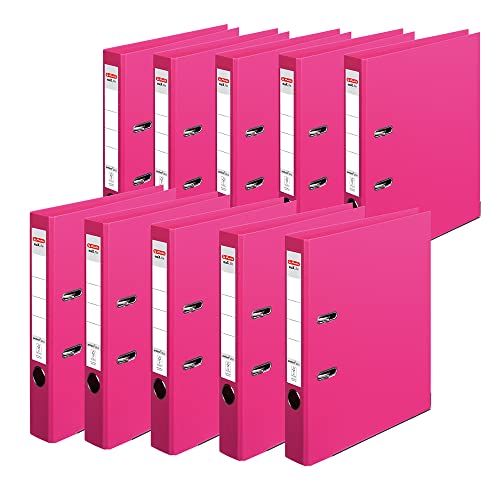 Herlitz 10834877 Ordner maX.file protect+, A4, Rückenbreite: 5cm, Voll-PP-Folienbezug, fuchsia, 10 Stück Herlitz 10834877 Ordner maX.file protect+, A4, Rückenbreite: 5cm, Voll-PP-Folienbezug, fuchsia, 10 Stück von Herlitz