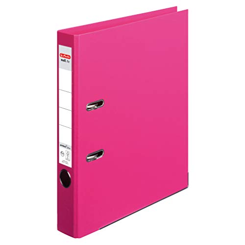 Herlitz 10834877 Ordner max.file protect+ (A4, 5 cm, Voll-Folienbezug) fuchsia von Herlitz