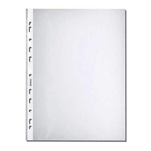 Herlitz 10840320 Prospekthülle A4 genarbt, Premium je 100 im Beutel, dokumentenecht (Prospekthülle A4 genarbt | Premium, 300 Stück) von Herlitz