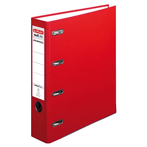 Herlitz 10842268 Doppelordner maX.file protect A4 rot FSC Mixed von Herlitz