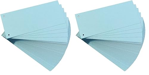 Herlitz Trennstreifen, 100er Packung, Blau (DIN A4, Karton, Gelocht, Blauer Engel) von Herlitz