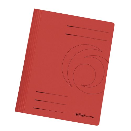 Herlitz 11034295 Schnellhefter A4 Karton gefaltet rot intensiv 10er Packung von Herlitz