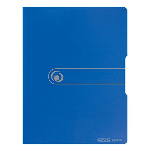 Herlitz 11207347 Sichtbuch A4, 20 Klarsichthüllen, aufgeklebtes Rückenschild, opak blau von Herlitz
