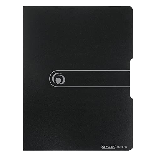 Herlitz 11207511 Sichtbuch, 20 Klarsichthüllen, Aufgeklebtes Rückenschild, Opak Schwarz, A4 von Herlitz