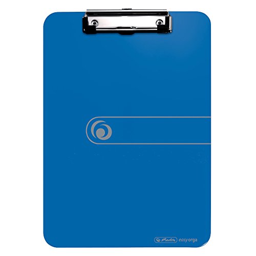 Herlitz 11226396 Klemmbrett, A4, opak mit Klemm-Mechanik, blau von Herlitz