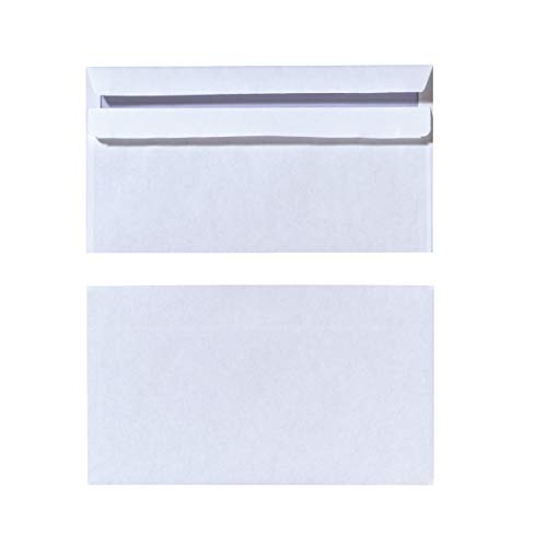 Herlitz 11285483 Briefumschlag Din Lang, selbstklebend ohne Fenster, 1000 Stück, Weiß von Herlitz