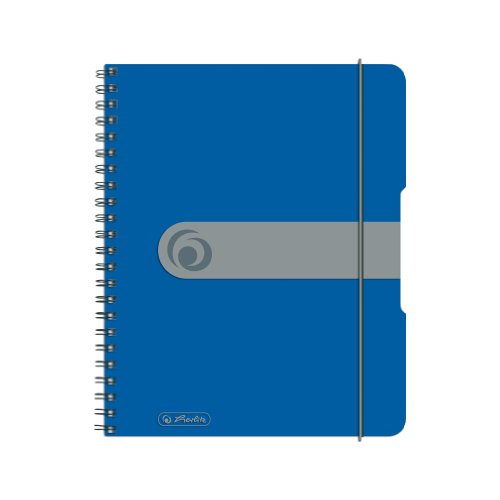 Herlitz 11293750 Spiralblock A5 to go, 2-er Packung, Holzfreies Papier, 80 Blatt, blau von Herlitz