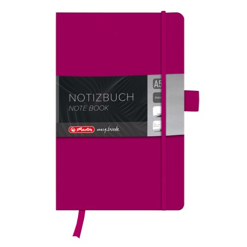 Herlitz 11369022 Notizbuch my.book Classic A5, 96 Blatt, blanko, berry von Herlitz